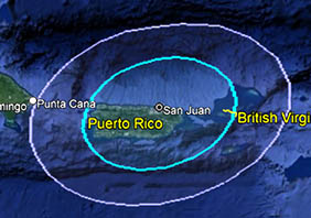 Puerto Rico satellite coverage map