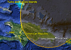 Dominican Republic satellite coverage map